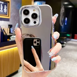 Luxury Makeup Mirror Shockproof Acrylic Case with Bumper Cover - iPhone 12 Pro (Mirror)