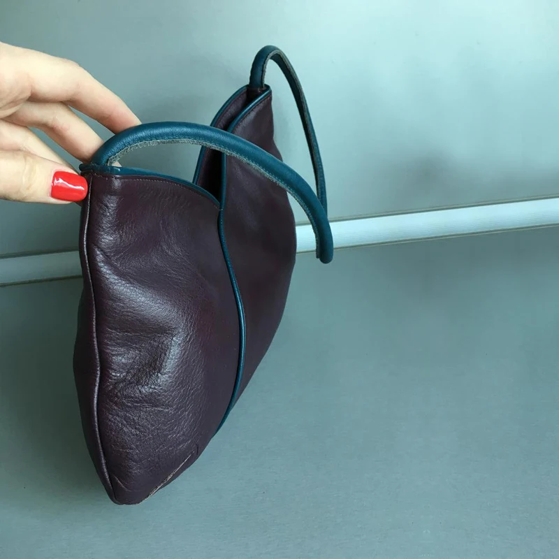 Women's Middle-Ancient Bag Special-Interest Design 2021 New Retro Patchwork Pocket Bag Soft Leather Portable Shoulder Bag