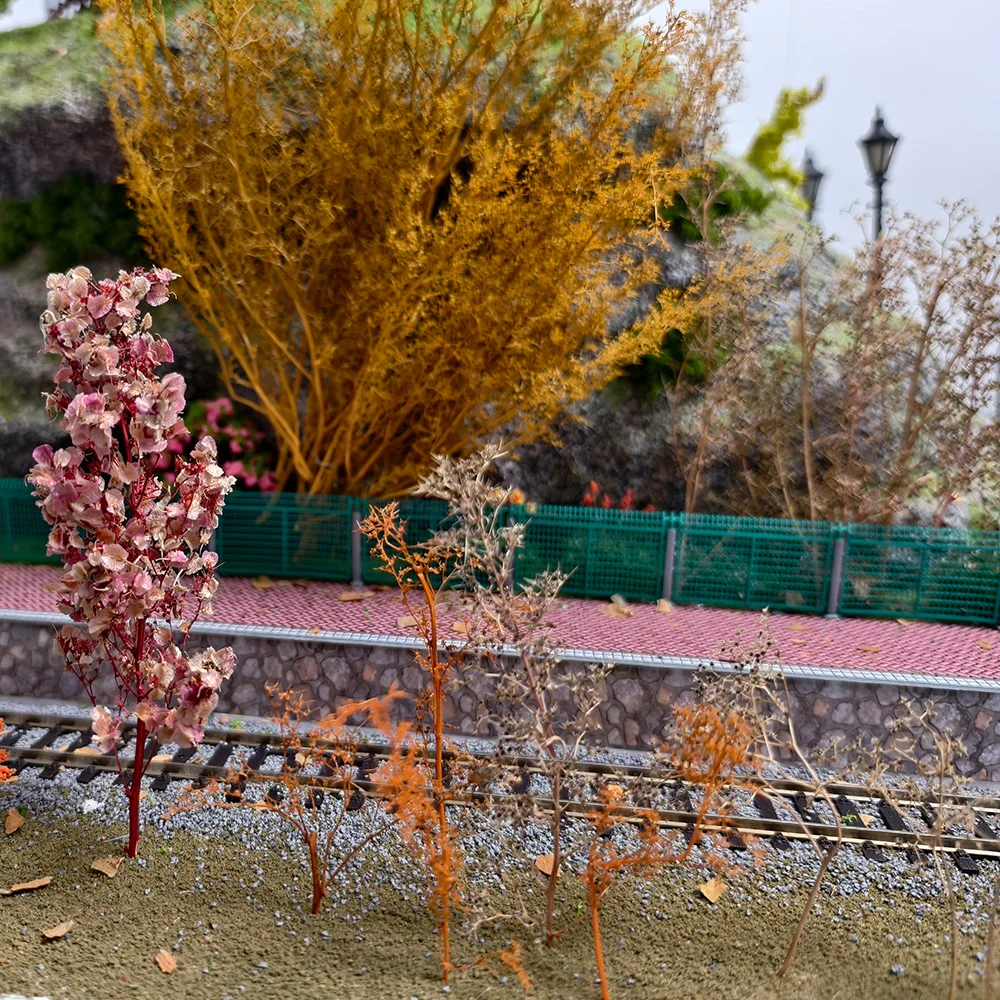 DIY-Modellbau Meeres-Schaumstoffbäume Miniatur-Zweige Vegetationspflanzen für HO N Eisenbahnmodellbau/Wargaming-Gelände/Diorama/Landschaftsgestaltung – Detail 10