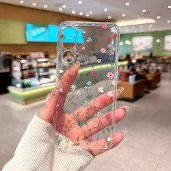 Clear Silicone Phone Case Cover with Small Floral Design and Anti - Drop Protection - Galaxy S20 Ultra 5G (Clear - LYH141)
