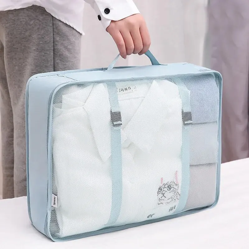 Rilibegan Polyester Travel Storage Bag Set Foldable Toiletry Bag Clothing Storage Cinching Travel