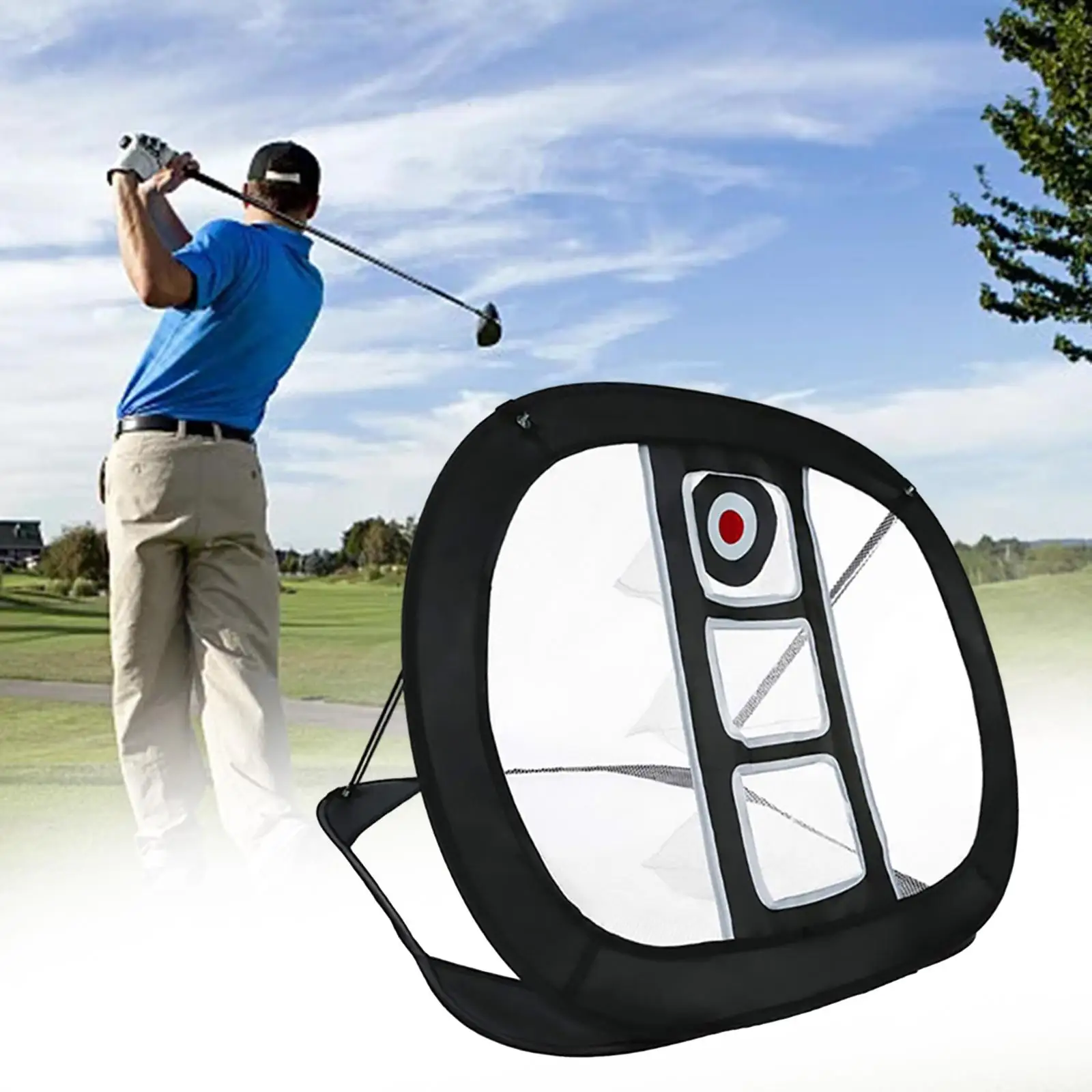 

Golf Chipping Net Indoor Outdoor Folding Golfing Target Easy to Install Golf