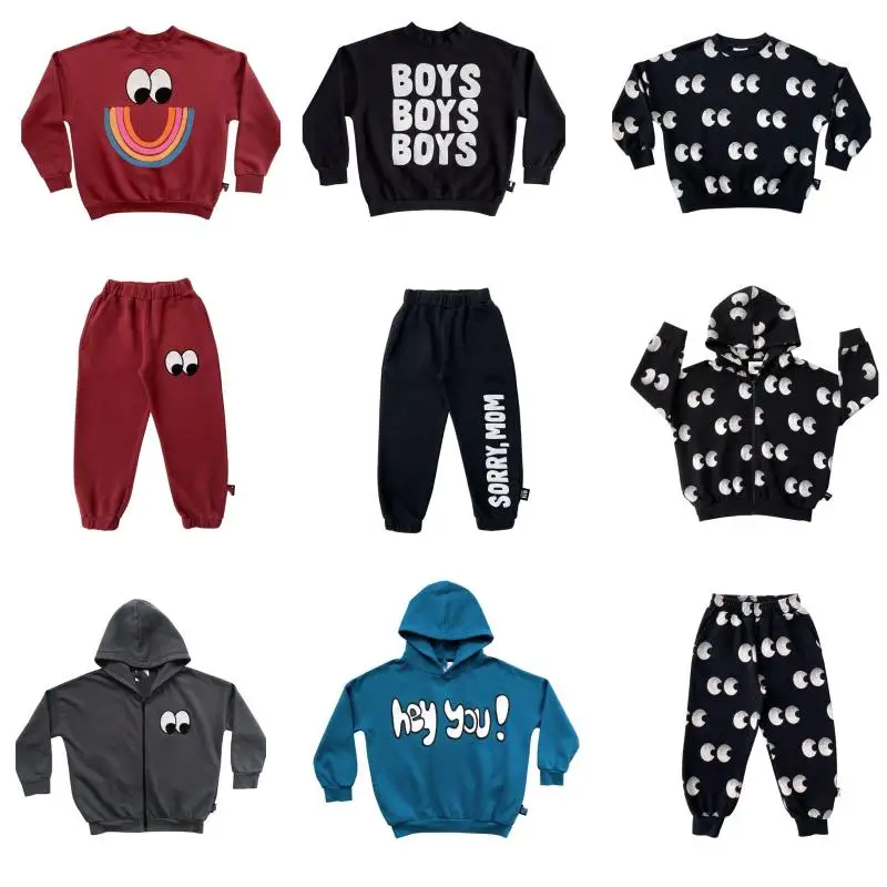 Spot23AutumnChildrensSetBoysSweaterPantsSetGirlsHooded