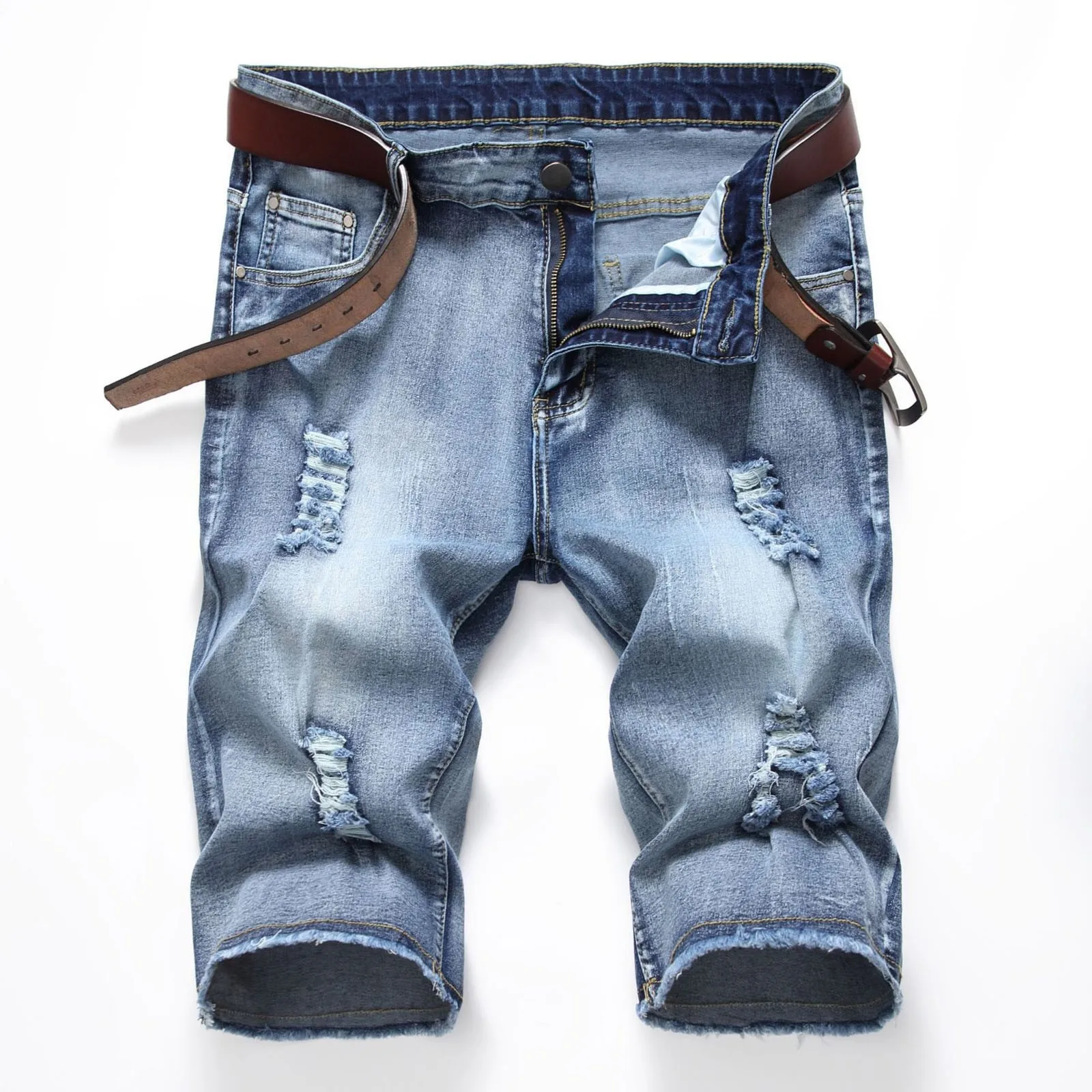 Description Picture 2 of itemY2k Streetwear Jeans Fashion Office Wear High Waisted Hollow Embroidery Knee Length Outfits Loose Straight Leg Pencil Trousers