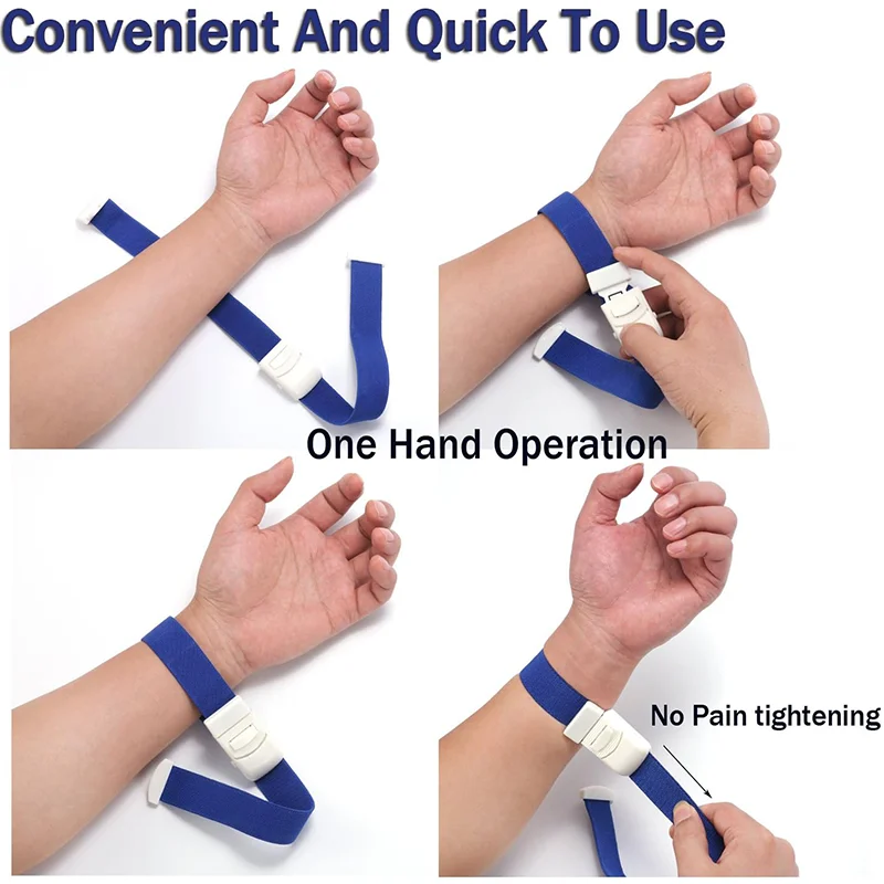 Tourniquets Emergency Tourniquet Buckle Band Adjustable Quick Release Medical Sport Outdoor Elastic First Aid 5 Pack