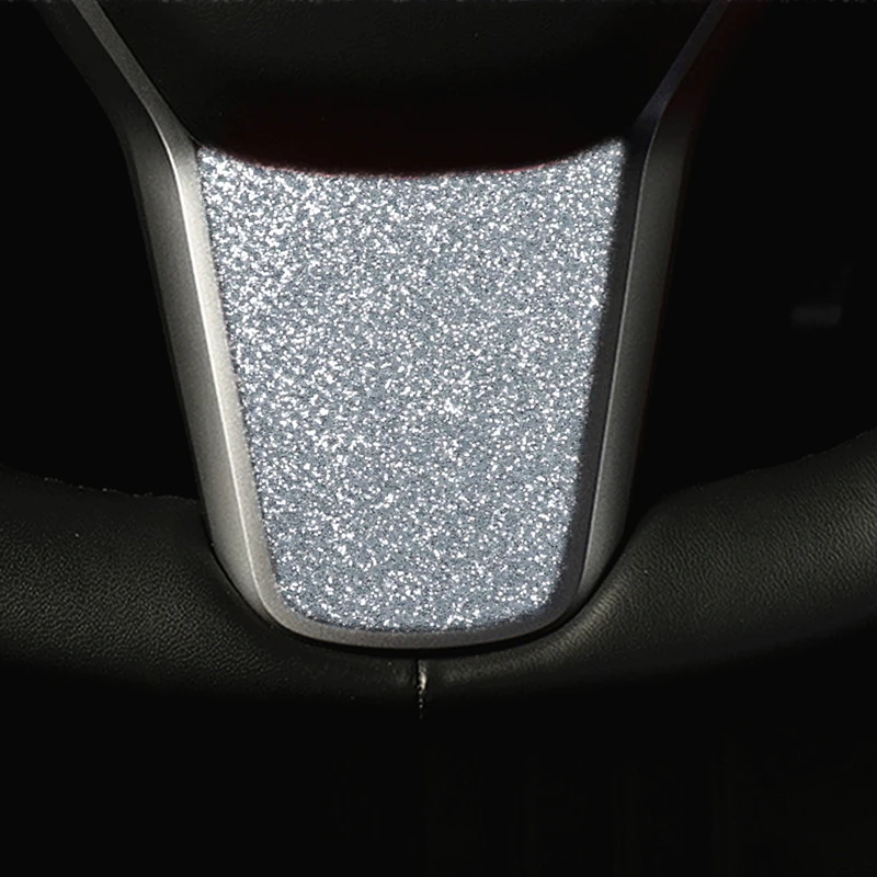

Автомобильные аксессуары для Tesla Model 3 2019 2020 2021 вечерние блестящий порошок 1 шт. Роскошная накладка на руль