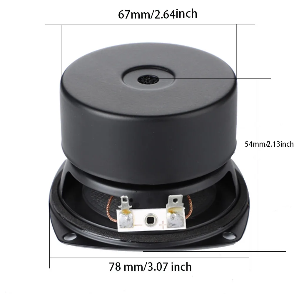 HiFi Speaker 1Pcs Subwoofer 3 Inch 4 Ohm/8 Ohm 25W-50W HiFi Speaker Woofer Audio Sound Bass Sqaure Round 78MM DIY Bluetooth Speaker
