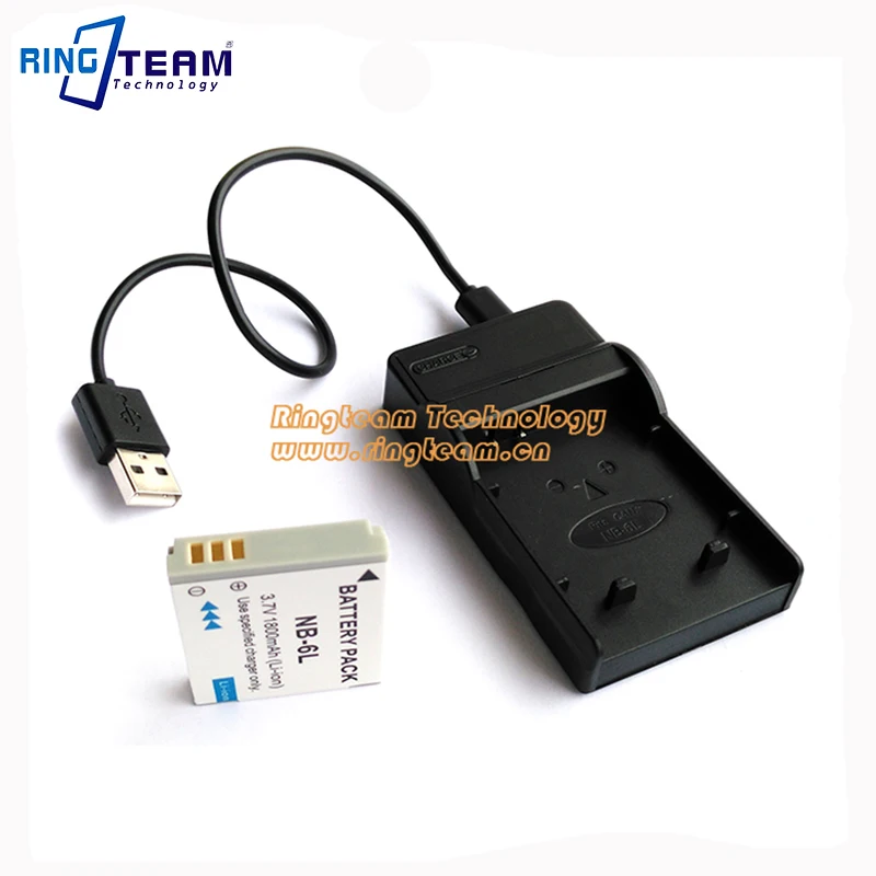 1X Nb-6Lh Nb-6L Batteria & 1X Caricatore Usb (2-In-1) Per Canon Power-Shot Telecamere Sd3500 È Sd4000 D10 D20 D30 S90 S95 S120 Sx170