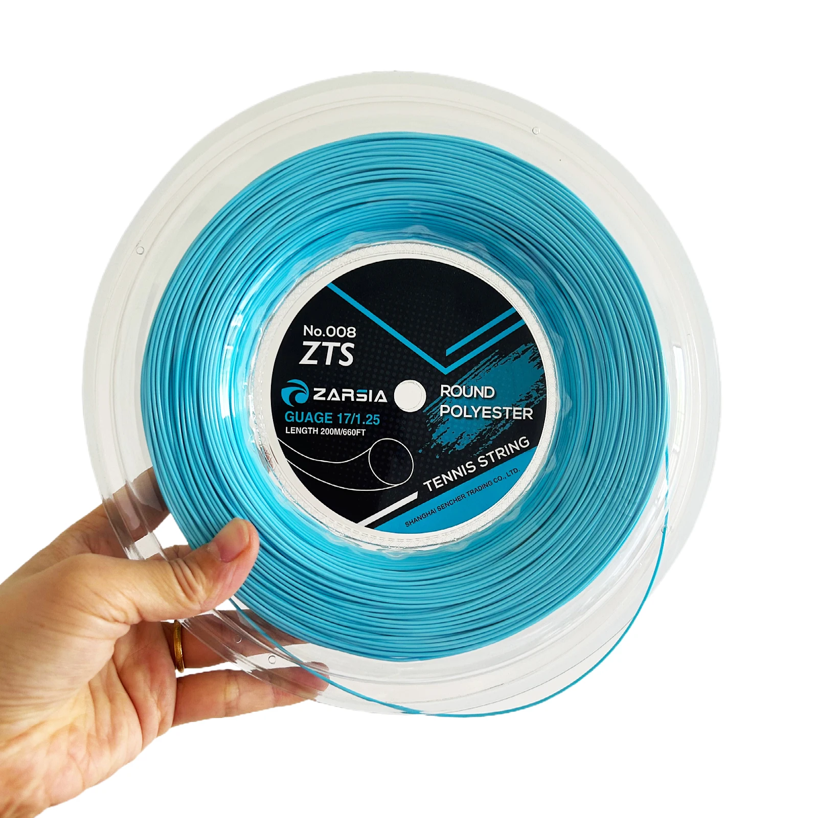 Polyester Tennis Racket String Durable Training Tennis Racquet Strings Smooth Strings 1.25mm 200M Big Reel For ZARSIA