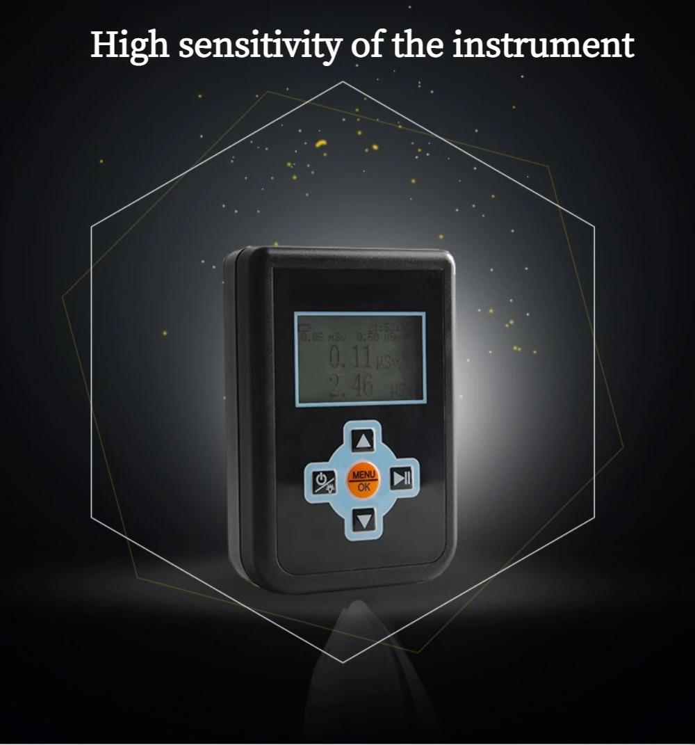 Geiger Counter Nuclear Radiation Detector Personal Dosimeter X-ray Beta Gamma Detector LCD Radioactive Tester Marble Tool height measurement tool