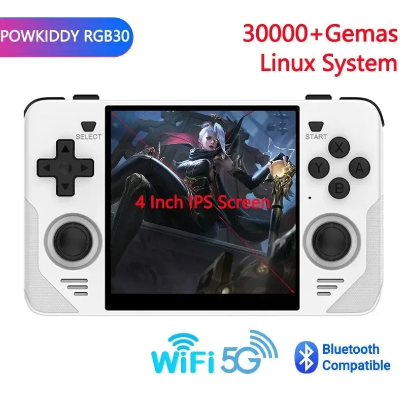 

Ручная игровая консоль RGB30 720*720 4 дюйма Ips экран rk3566 с открытым исходным кодом 30000 + игровой симулятор подарок
