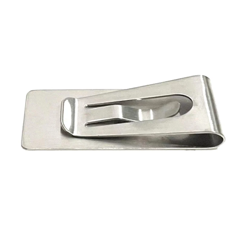 NEW Money Clip Mens Stainless Steel Silver Cash Holder Male Mini Purse Metal Bill Clamp Slim Pocket ID Credit Card Folder 2024 3