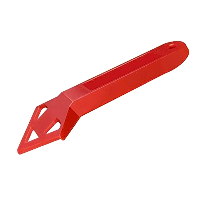 pokerty Caulking Tool, 2pcs Caulk Tools Kit Silicone Sealant Remover Shovel Glass Cement Caulking Scraper Red for Any Edge Angle Join