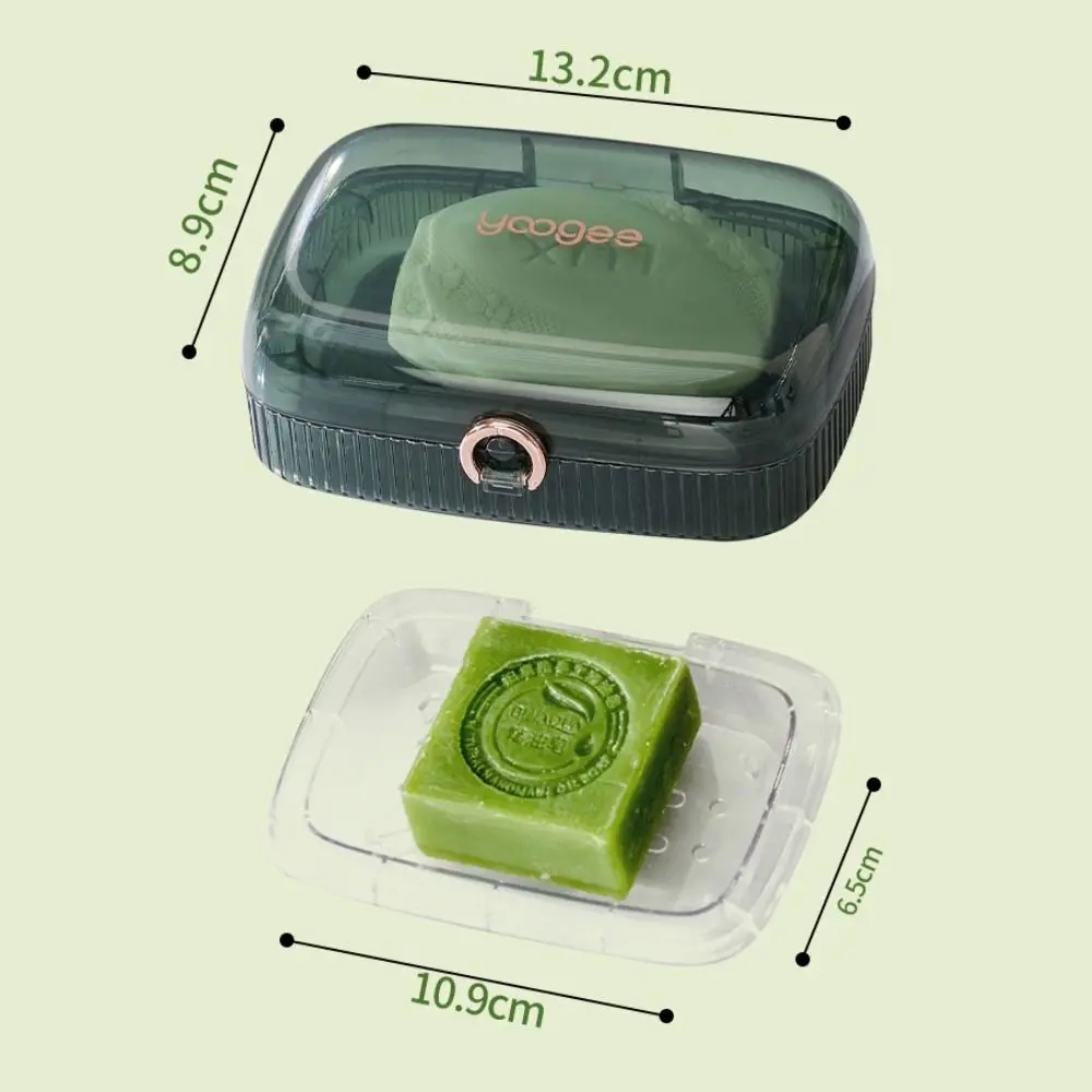 New Transparent Portable Soap Storage Box Waterproof Sealed Soap Container with Cover Camping Travel Soap Dish