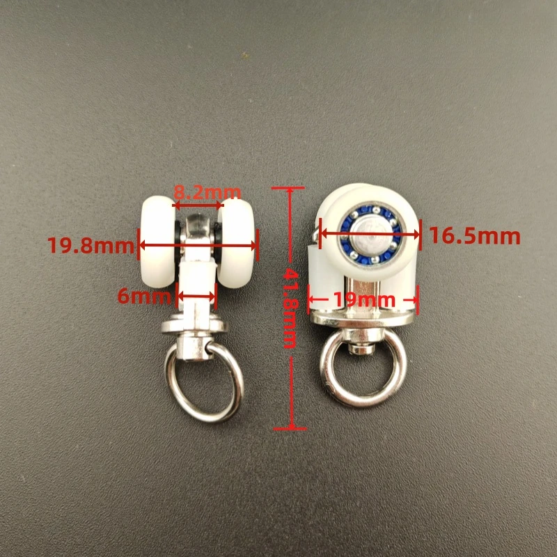 Description Picture 2 of item10pcs Old Style Curtain Track Metal Heavy-duty Pulley Bearing Wheel Guide Rail Accessory Bead Window Decoration Accessories