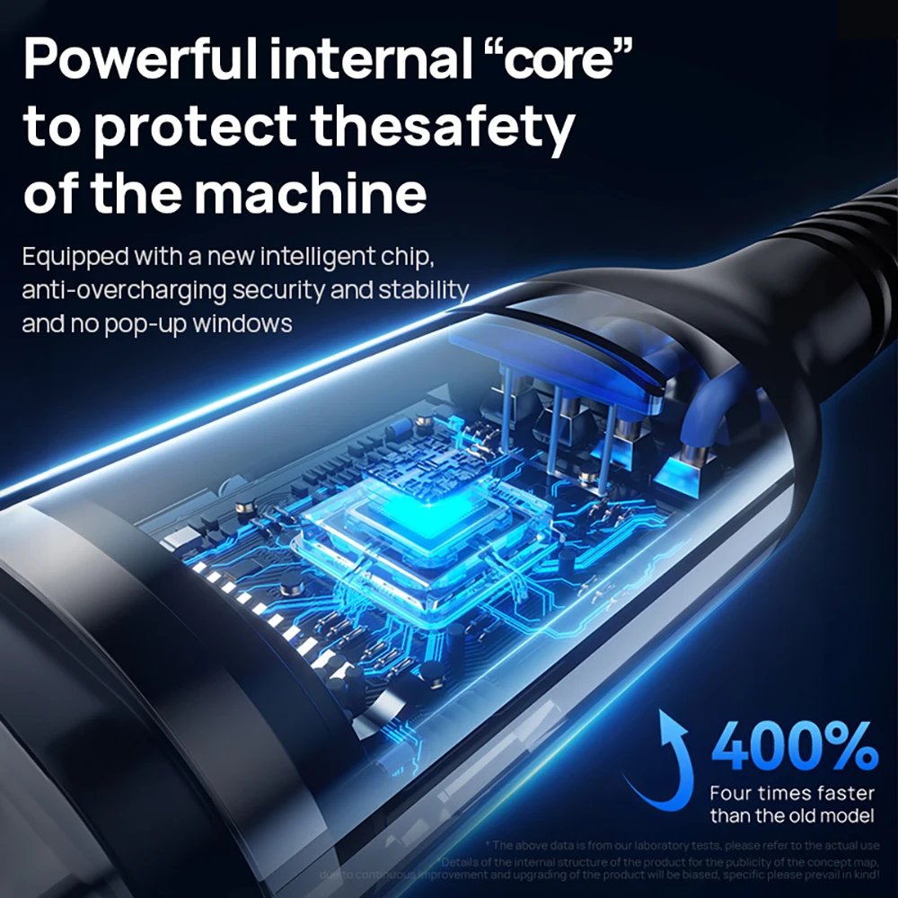 USB-C 100W 6A 고속 충전 케이블(스마트 자동 전원 끄기 LED 디스플레이 포함) 나일론 편조 코드 충전기 USB-C형 고속 데이터