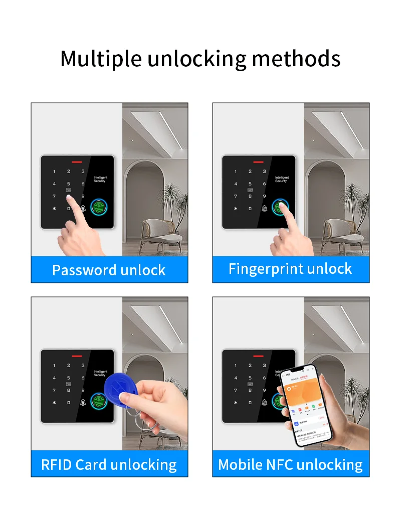 TF886-03 125Khz+13.56Mhz Access Control Reader Fingerprint Support Management Ca