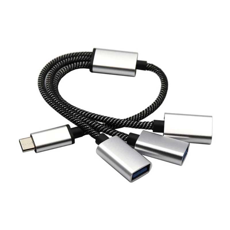 2/3 in 1 USB2.0 OTG 어댑터 유형 C 수 플러그 2/3 USB 2.0 암 OTG 확장
