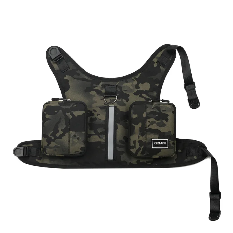 thumbnail image 1 of Mochila para perros con arnés de camuflaje para mascotas, bolsa de sillín, bolsa de viaje para bocadillos para perros pequeños y medianos, 1 of 5
