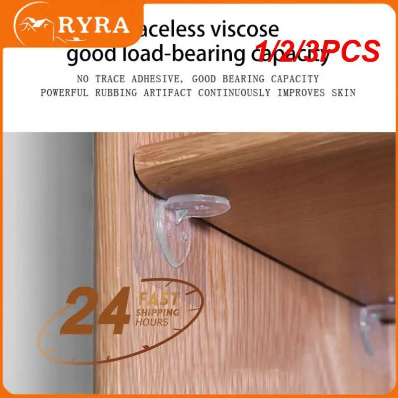 

1/2/3PCS Shelf Support Adhesive Pegs Plastic Closet Cabinet Shelf Support Clips Wall Hanger For Kitchen Bathroom Accessories
