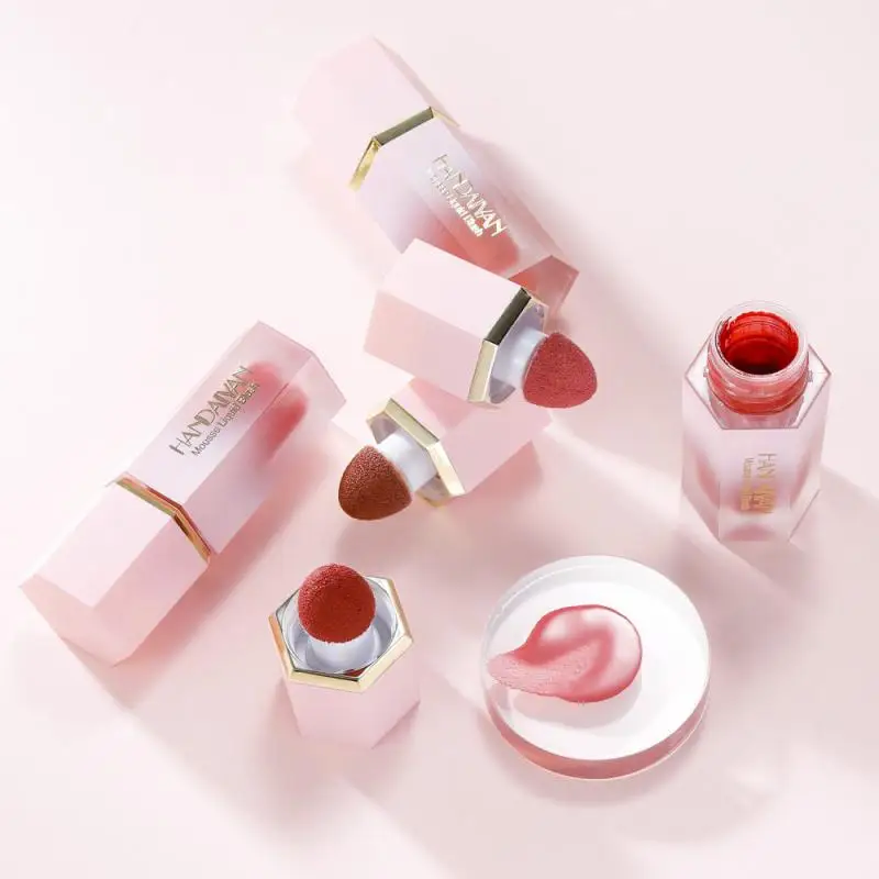 Liquid Blush HANDAIYAN Matte Moisturizing Tinted Red High Pigmented Face Cheek Rouge Blush Cream Lasting Color Rendering Makeup