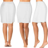 Jupon court en dentelle fine pour femmes, robe demi-slip à fleurs, sous-jupe de sécurité antistatique, ligne A, document pur 3