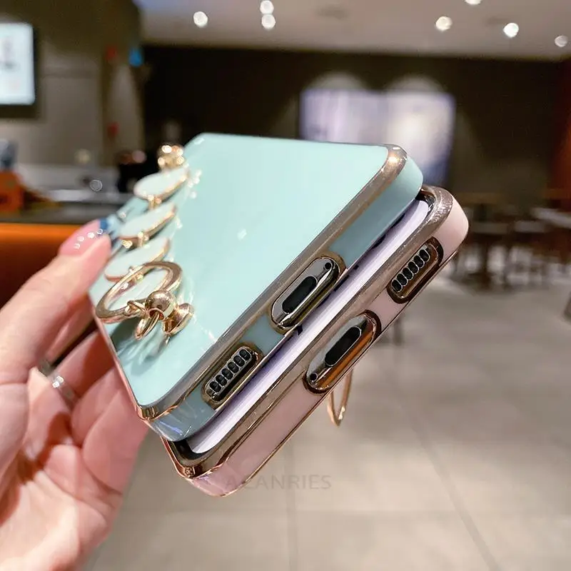 Xiaomi Luxury Love Heart Plating Bracelet Chain Case - Stylish Back Cover