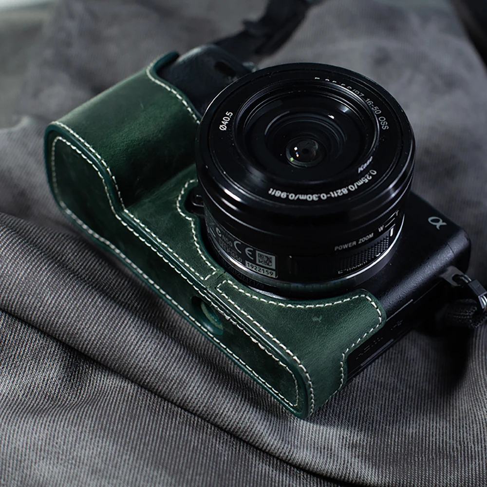 手作り本革保護ハーフケースソニー NEX-6/7 カバーヴィンテージ保護