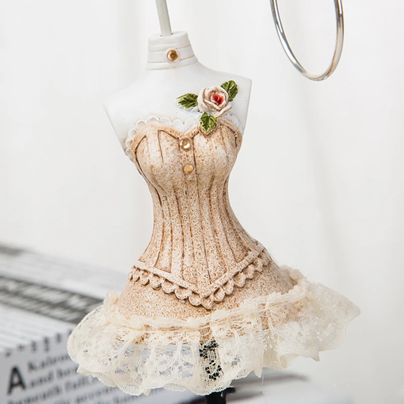 Elegant Jewelry Stand Mannequin Jewelry Holder Necklace Bracelet Anklet Display Storage Rotatable Jewelry Display Rack Decor