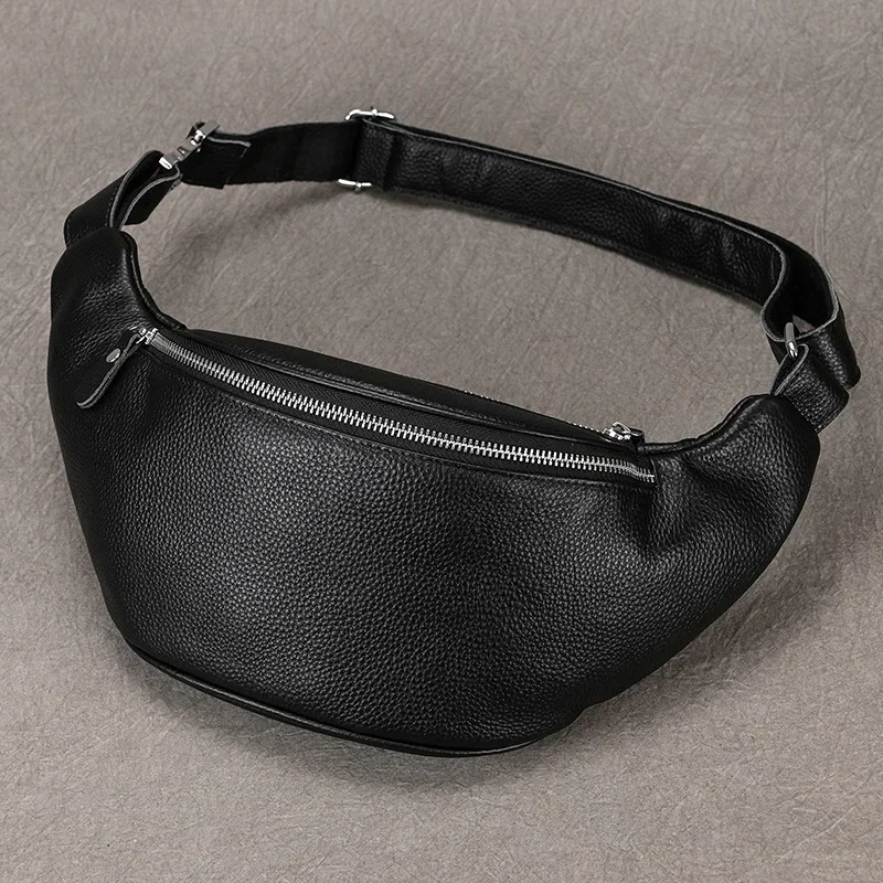 Mens Leather Waist Bag Fanny Pack Anti Theft Chest Bag