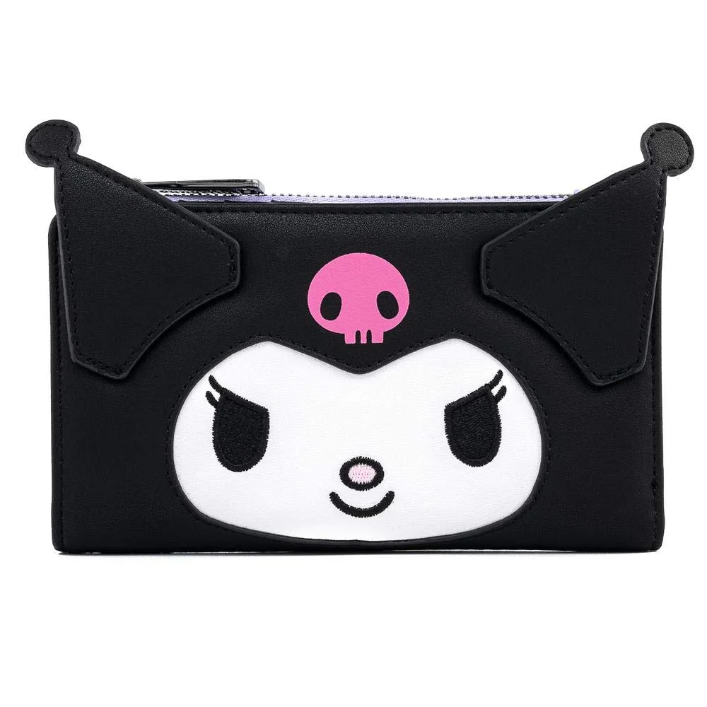 New Kawaii Kuromi Loungefly Wallet Clutch Purse Women'S Purse Card Bag Double Fold Coin Purse Card Package For Girlfriend Gifts