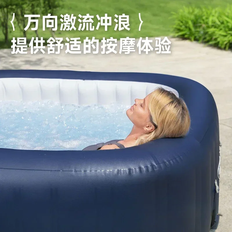 Heated Spa Inflatable Bath Household Swimming Pool Outdoor Hot Spring Surfing Massage Heated Bath Bucket