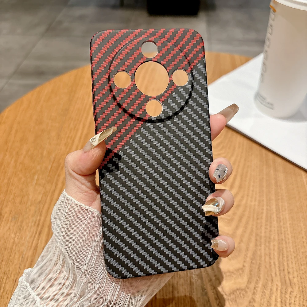 Ultra-Thin Carbon Fiber Texture Protective Case with Color Collision Design
