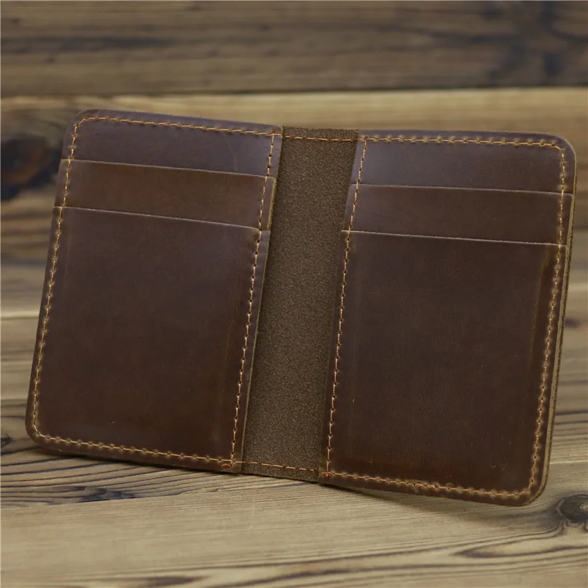 Vintage Real Leather Cowhide Card Holder and Cash Case