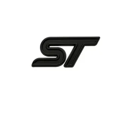 3D Metal ST Logo Car Steering Wheel Emblem Badge Sticker (Full Black Steering)