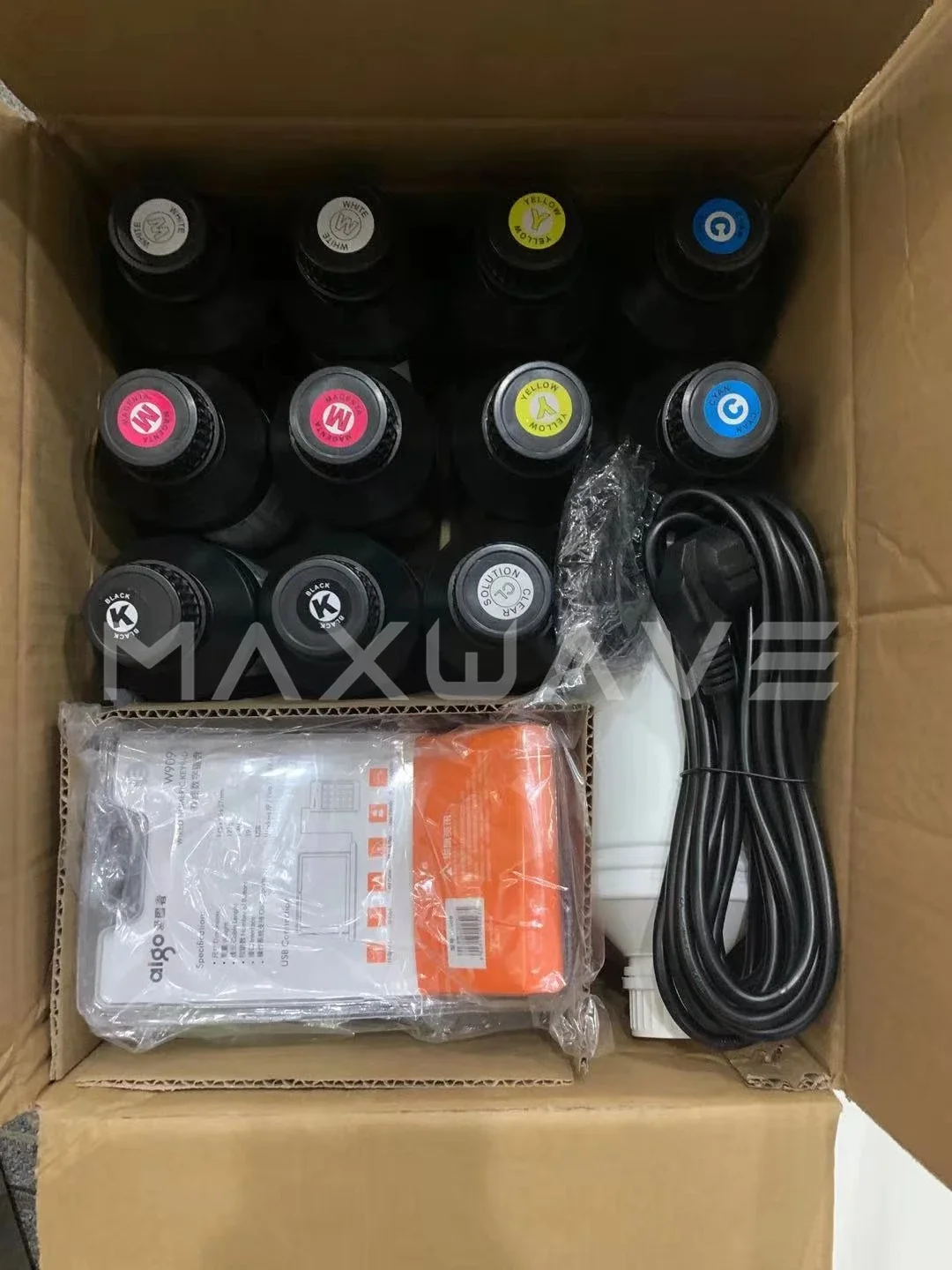 Epson LED UV Ink 500 ml*5 colors (CMYKW) for UV Vertical wall printer for metal, acrylic, leather, wood, glass
