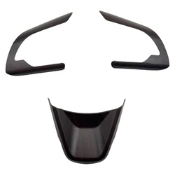 Luxury Steering Wheel Accent Trim - Polished Decorative Cover Sticker (Wood grain)
