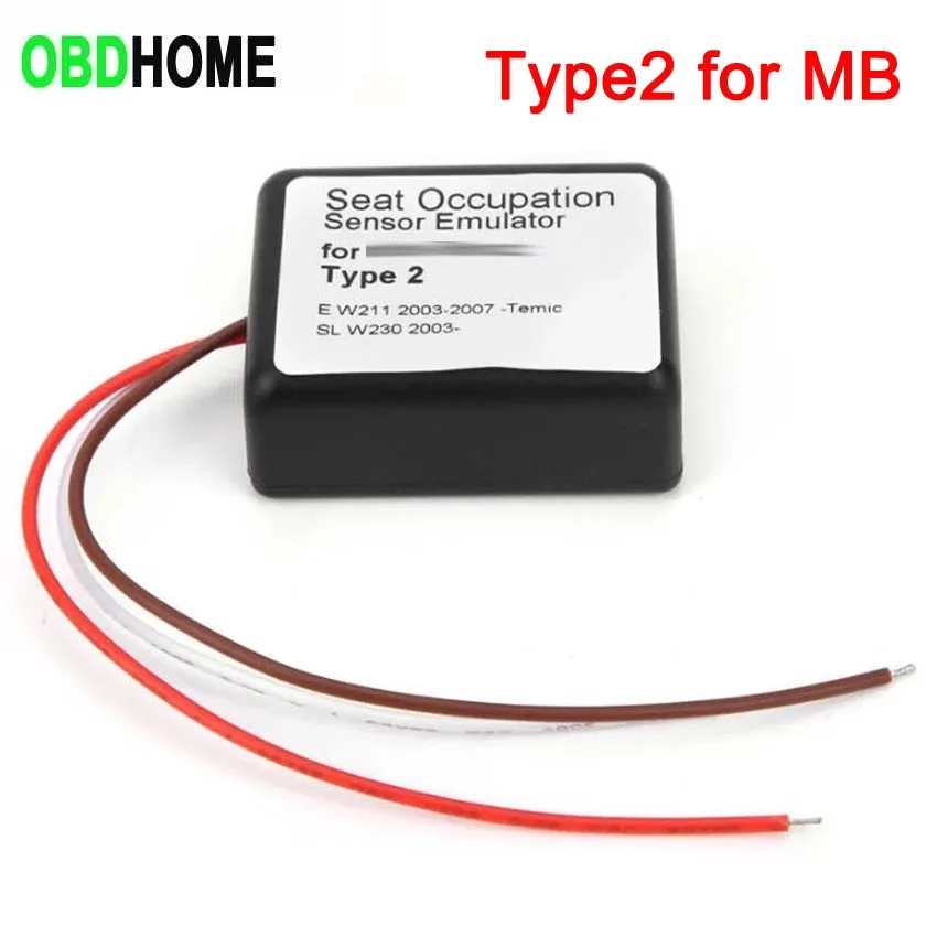Car Occupancy Sensor Tool Type2 Seat Occupancy Sensor Emulator For Mercedes-Benz Type 2 SRS Emulator For E- W211 2003-2007 W171 Slk 2004-2011 Diagnostic steering lock emulator,car occupancy sensor tool