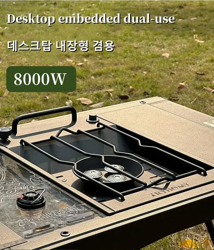 8000W IGT Gas Sinking Stove 3 Burner Stainless Steel Portable Camping Stove Desktop Brazier Grill Windproof Butane Propane image 12
