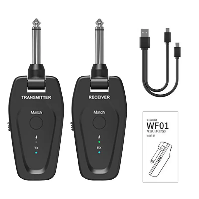 

Wireless Guitar System Plug And Play Transmitter Receiver For Electric Guitar Rechargeable Wireless System For Guitar Wireless