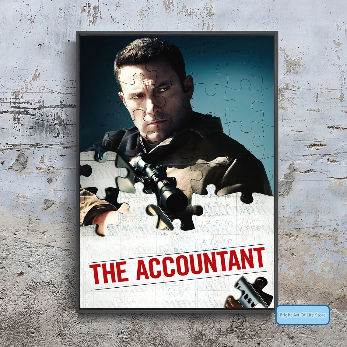 

The Accountant (2016) Movie Poster Cover Photo Print Canvas Wall Art Home Decor (Unframed)