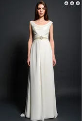 free shipping new Fashion dinner 2018 maxi brides vestidos formales white long Graduation beaded bridal belt bridesmaid dresses