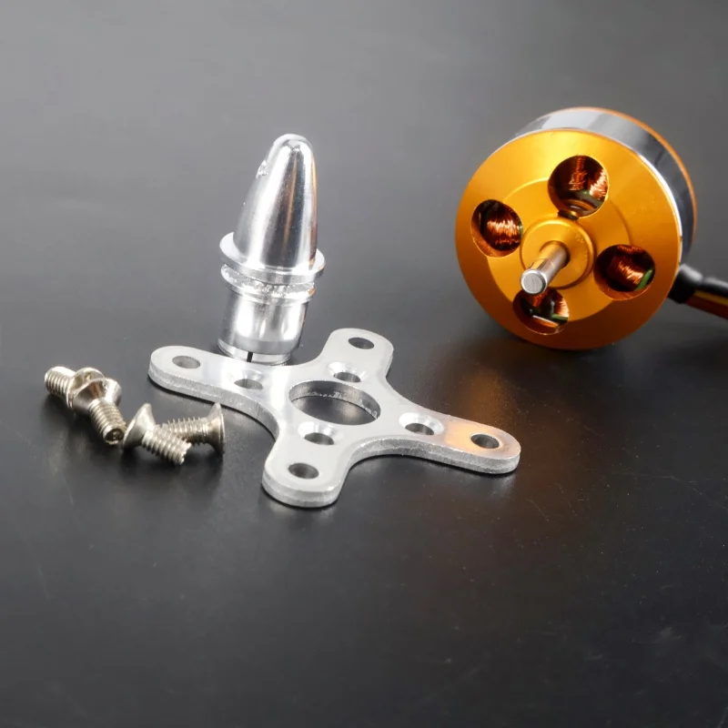 Ensemble complet du Moteur Brushless A2208 1000KV-2600KV pour Drone, Avion RC, Hélicoptère, incluant supports et hélices.