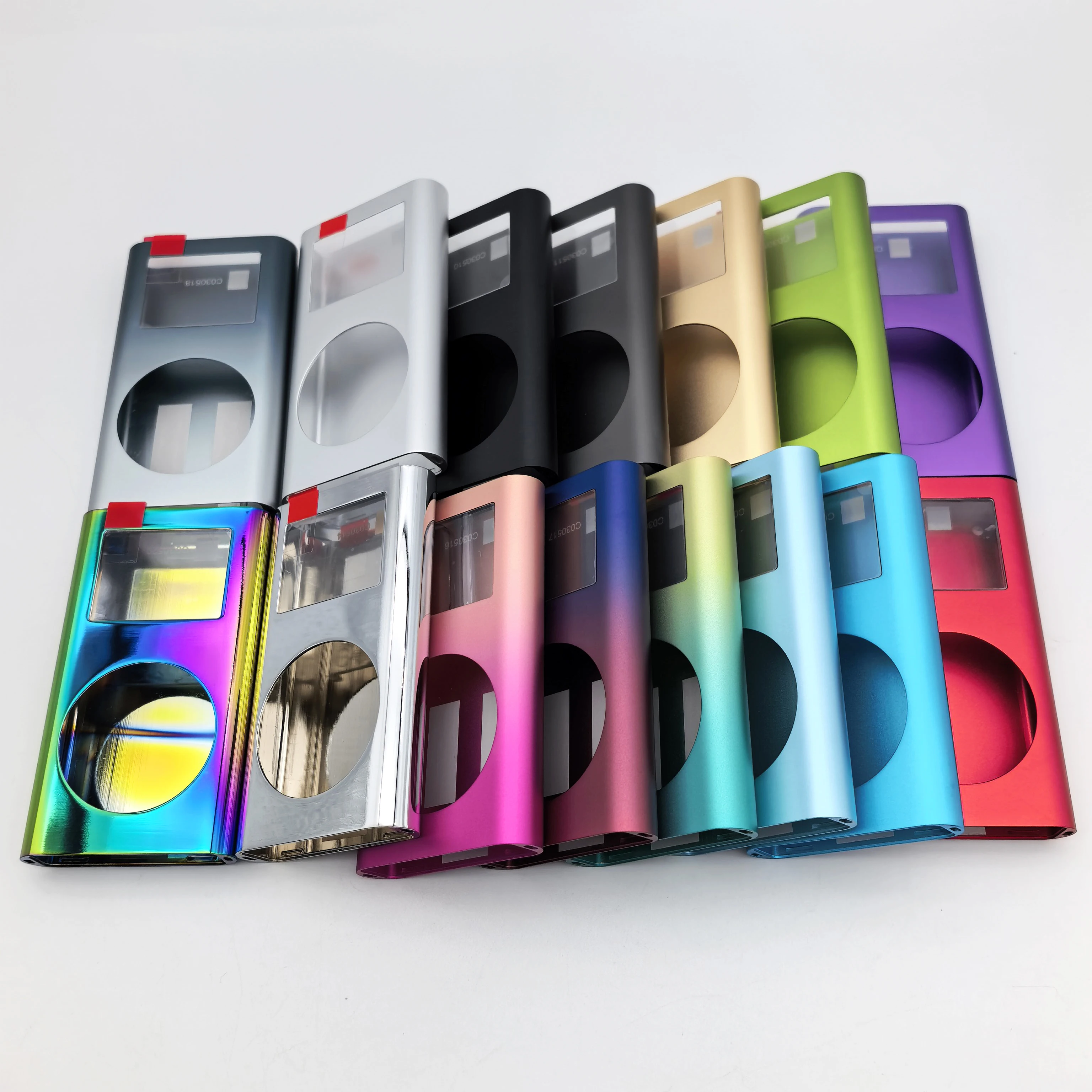 Sleek Metal Housing Shell with Lens Window for iPod Mini - Complete Replacement Case Cover
