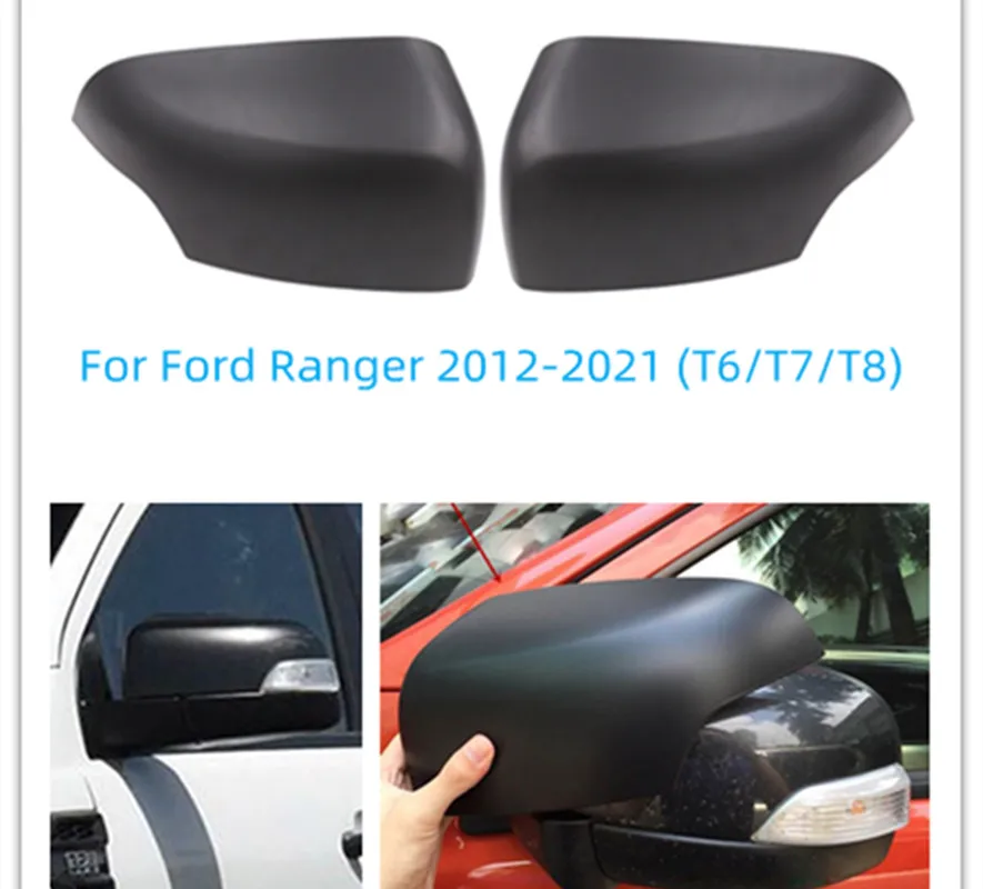 Rearview Mirror Cover 4x4 Auto Part Matte Exterior Side Mirror Protection for Ford Ranger 2012-T6 T7 Pickup Car Accessories rearview mirror cover