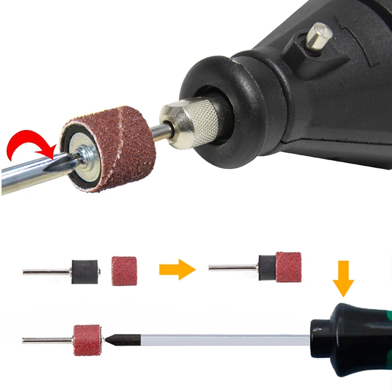 Set 132 Manicotti Abrasivi Per Utensili Rotanti - Include Nastri E Mandrini, Per Levigatura E Lucidatura - Foto 5