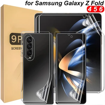 Pellicola interna 9IN1 + pellicola frontale + pellicola posteriore per Samsung Galaxy Z Fold 6 5 4 ZFold5 ZFold4 Pellicola protettiva per schermo HD Pellicole morbide non in vetro