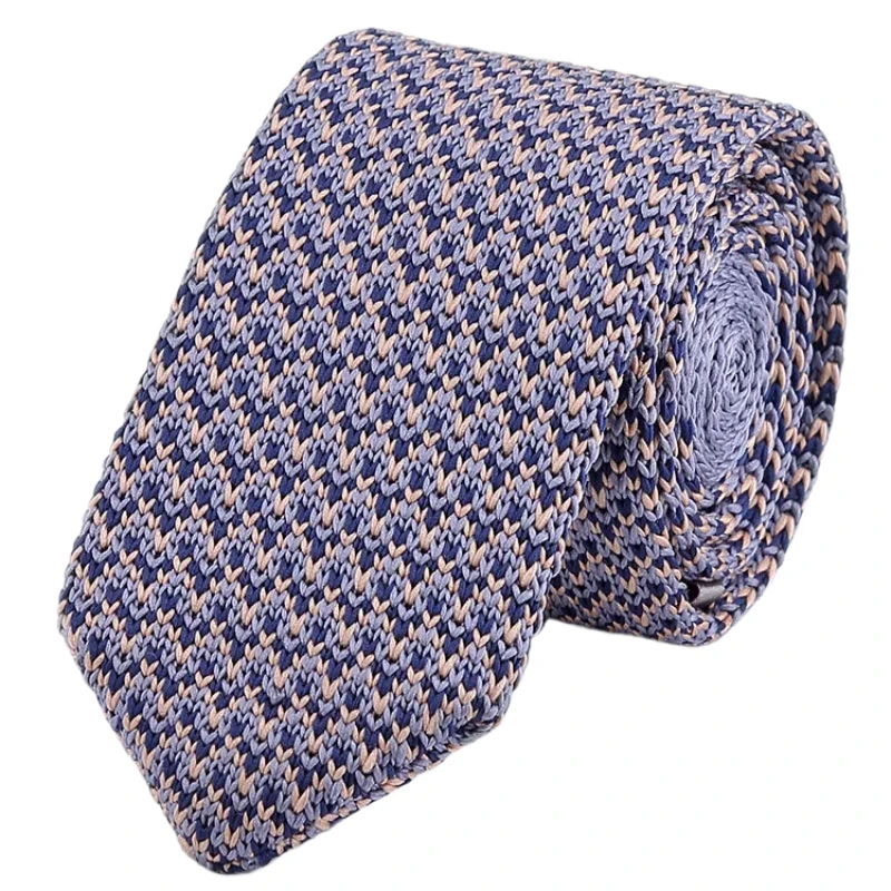 Men's Knitted Tie Leisure Triangle Striped Neckties For Man Woven Tie British Style Skinny Cravate For Party Knitting Ties neck ties
