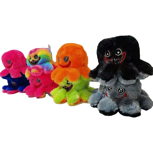 New black huggy wuggy plush toy poppy playtime game character