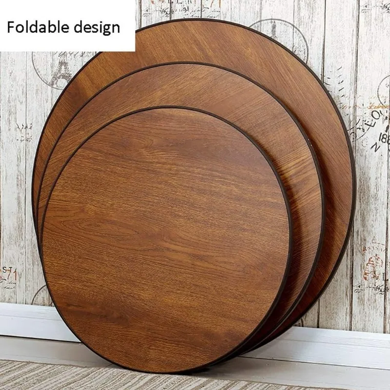 Round Folding Tea Coffee Table, Japanese-Style Low Table, Dining Table,  Small Desk, for Tatami Sitting on The Floor 6